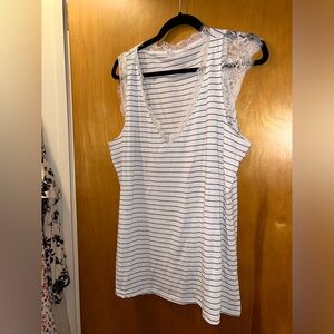 Lacy Striped Tank